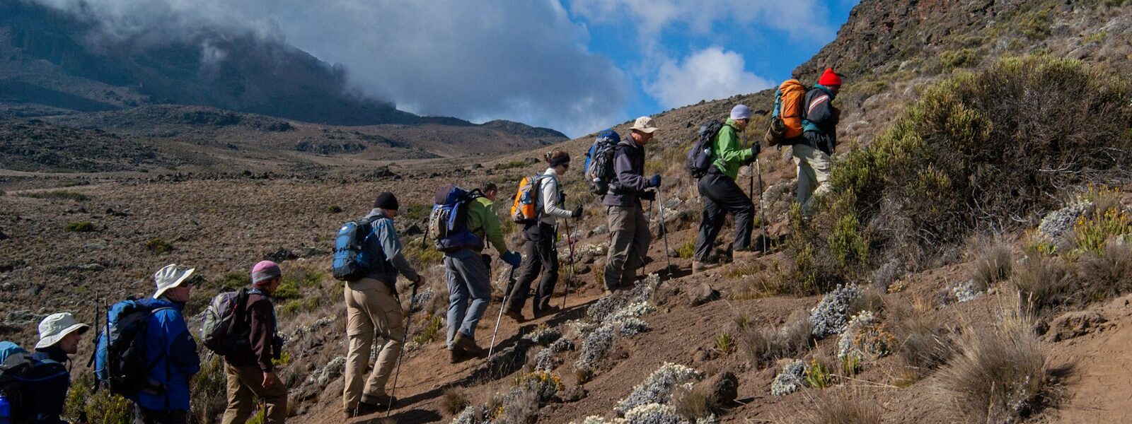 people hiking on mountain during daytime